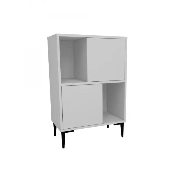 Jeremy Kitchen Cabinet with Shelves - White