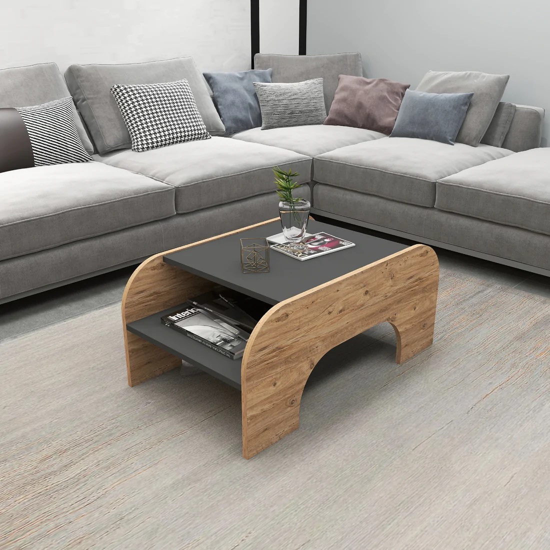 Tresa Coffee Table with Storage Unit Netsan Furniture Home & Garden