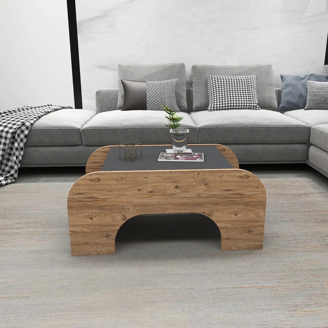 Tresa Coffee Table with Storage Unit Netsan Furniture Home & Garden