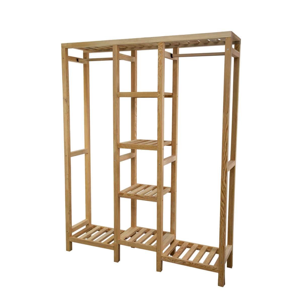 Action 35 Solid Wood Open Wardrobe