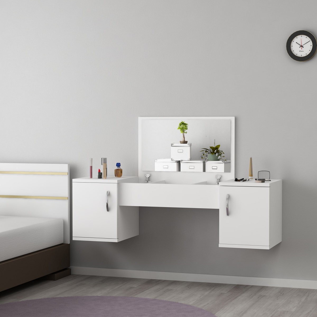 Wall mount makeup sales vanity