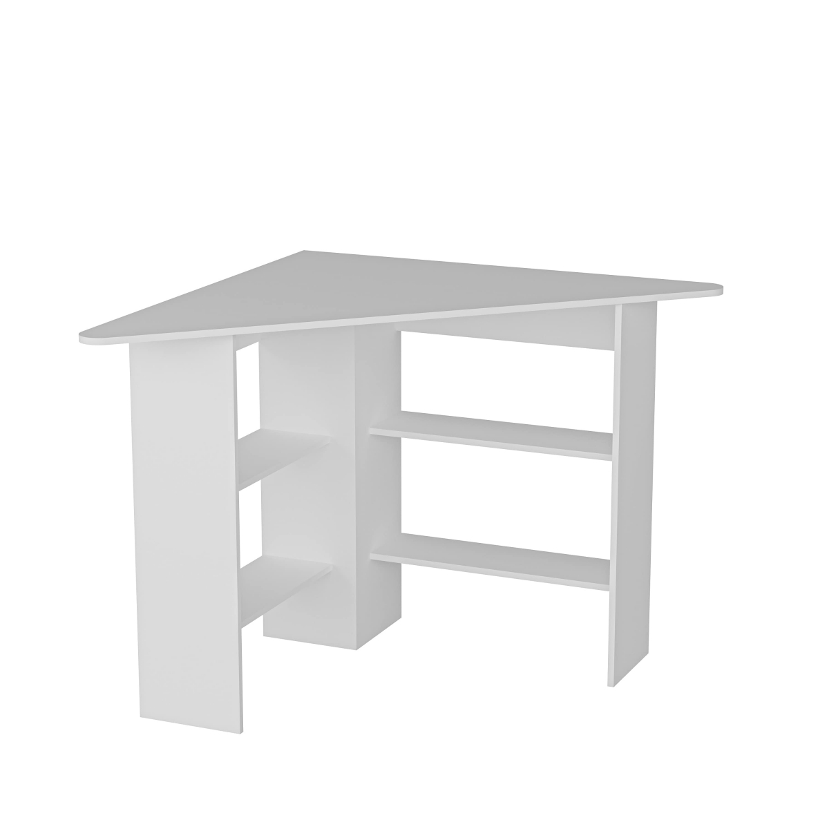 Gredos Computer Desk with Shelves - White