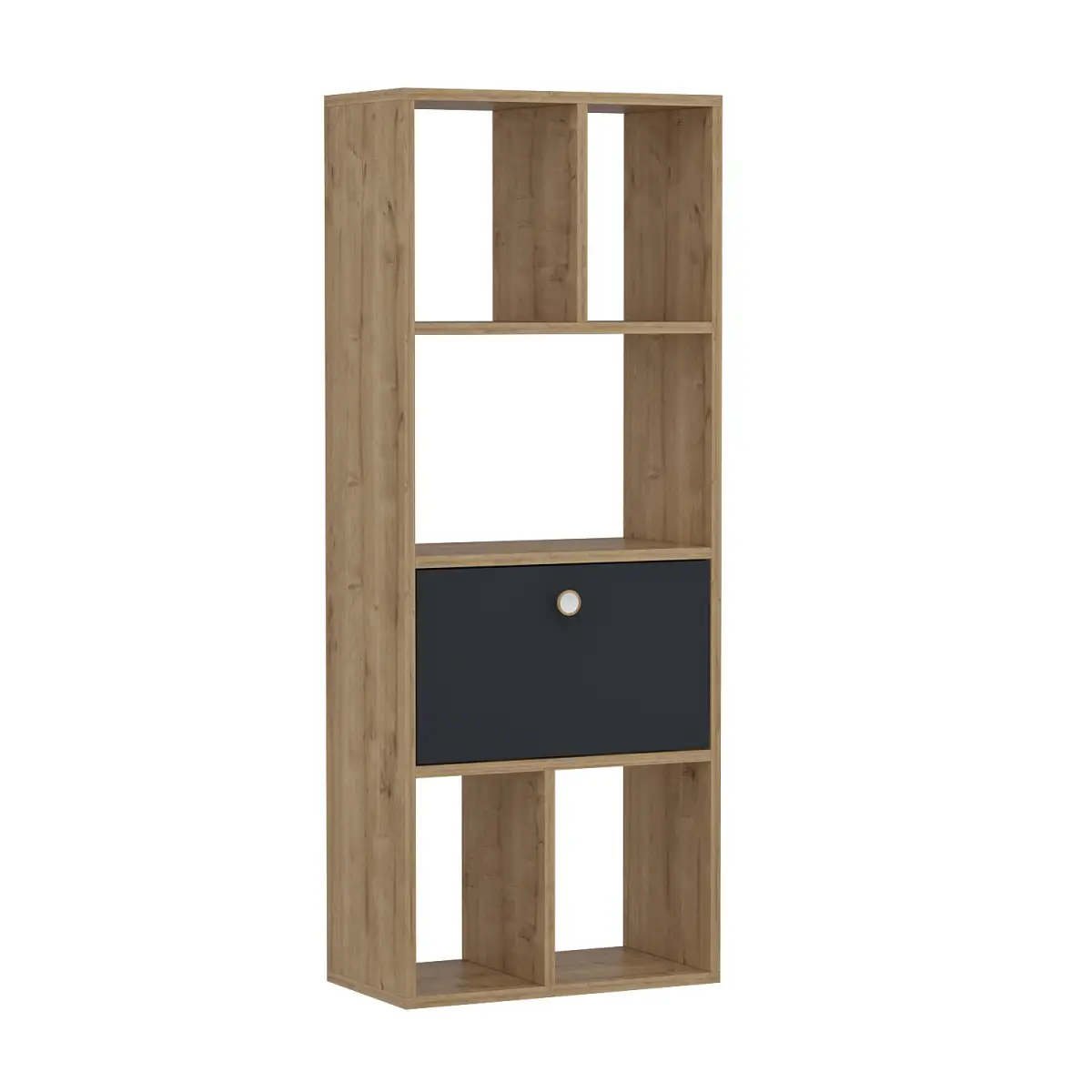 Pelika Bookcase - Oak & Anthracite
