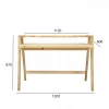 Cannes 120 cm Wide Solid Wood Computer Desk - Natural