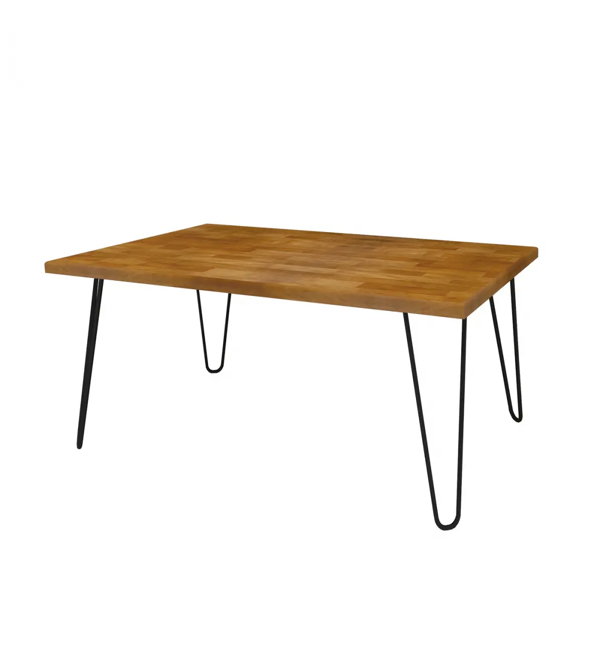 Century Metal Wood Coffee Table - Oak & Black