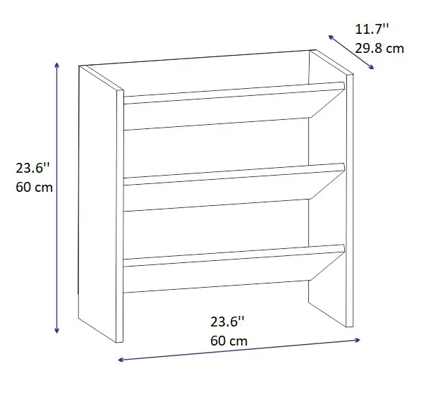 Elarco 2 Tier Shoe Storage Shelf - White & Walnut