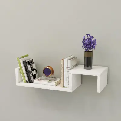 Aldos Floating Wall Shelf - White