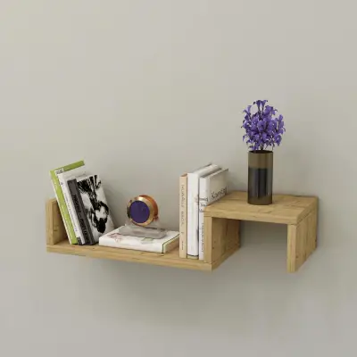 Aldos Floating Wall Shelf - Sapphire Oak