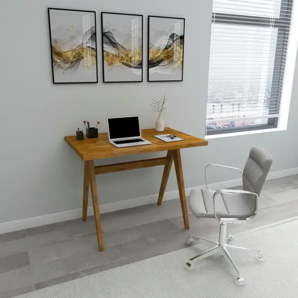 Citizen Solid Wood Computer Desk - Sapphire Oak