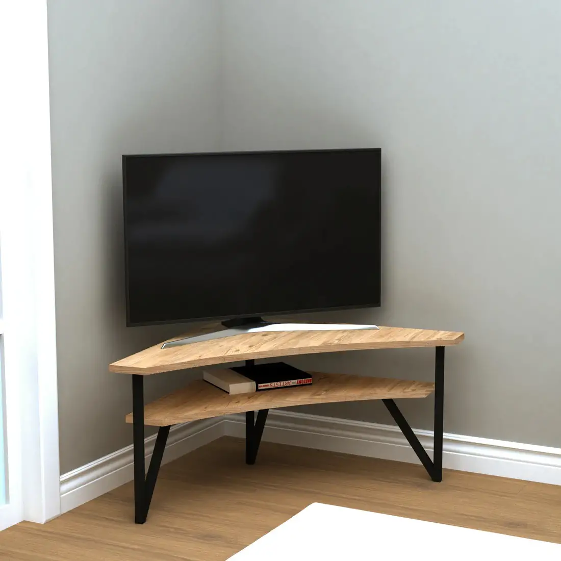 Lotte Corner TV Stand Entertainment Center