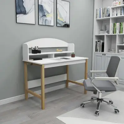 Eneas Computer Desk with Shelves