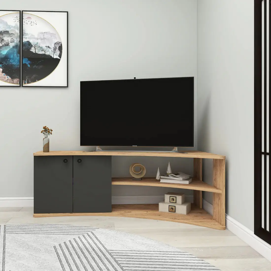 Dion Corner TV Stand Entertainment Center