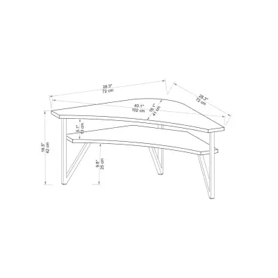 Lotte Corner TV Stand Entertainment Center