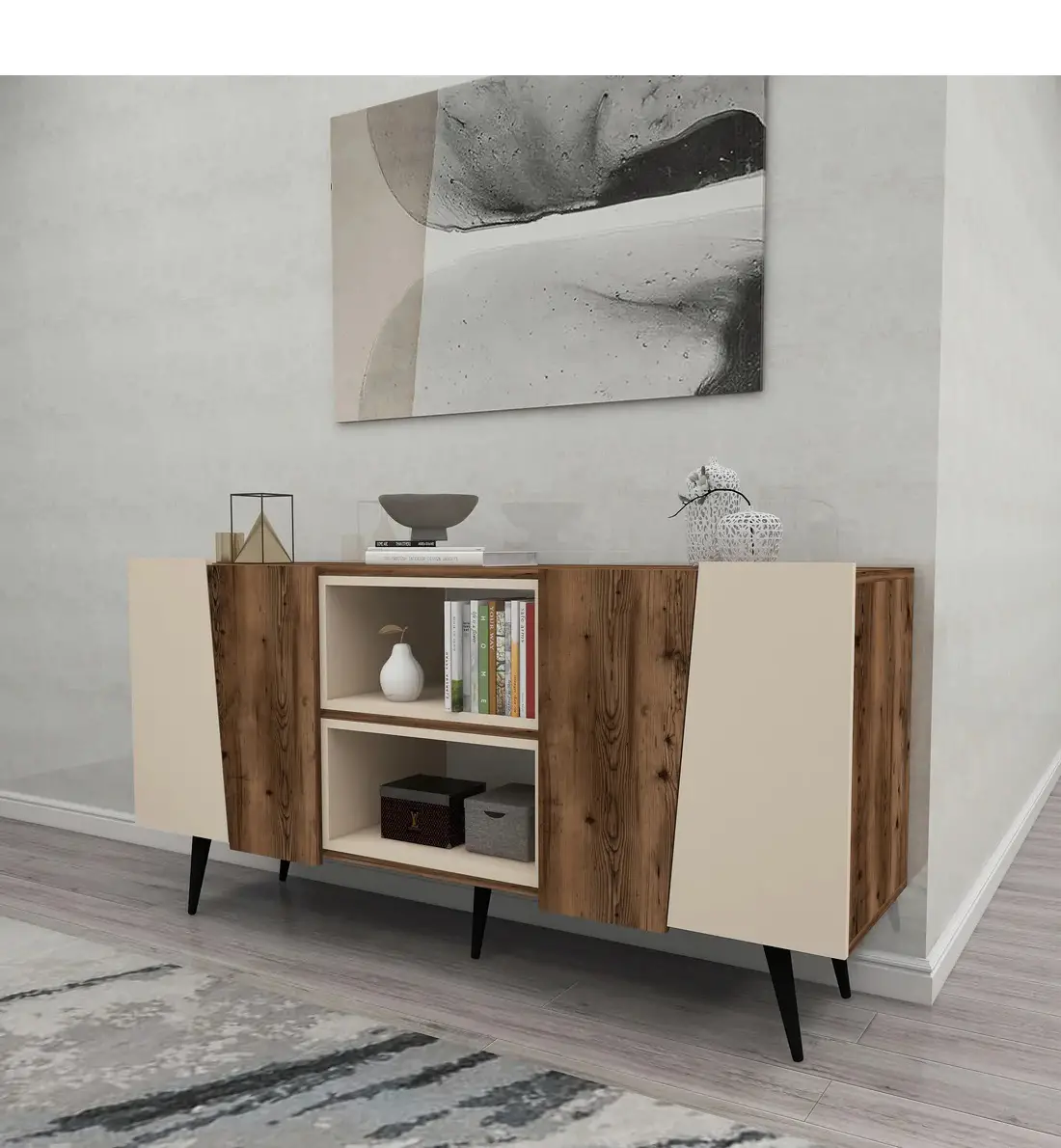 Curve Sideboard with Cabinets