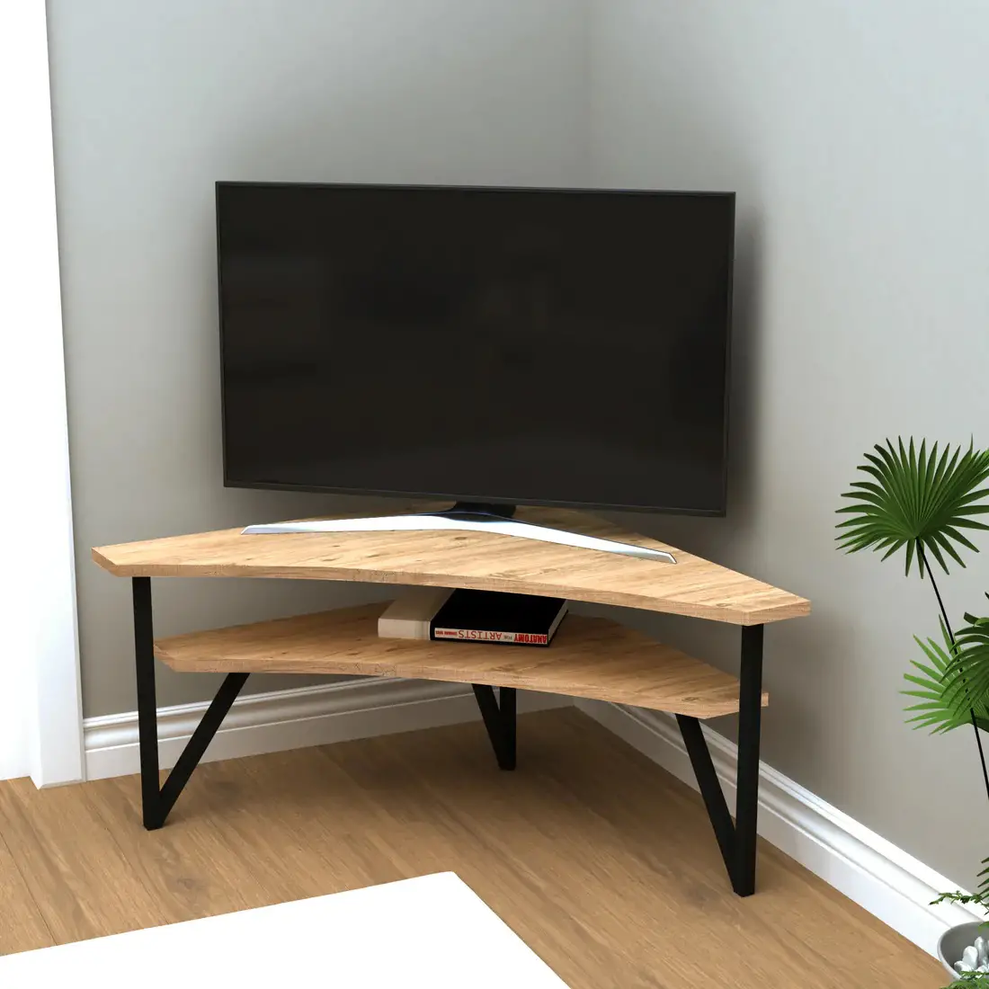 Lotte Corner TV Stand Entertainment Center