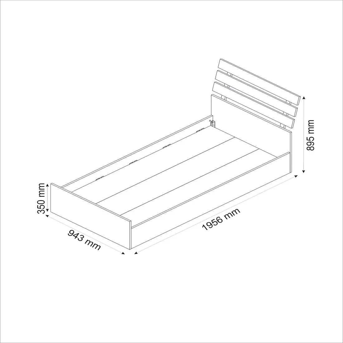 Scott Bedstead Bed Frame with Headboard