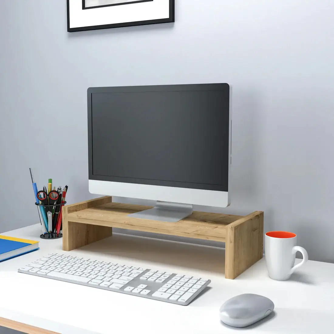 Agatha Monitor Riser PC Stand - Sapphire Oak