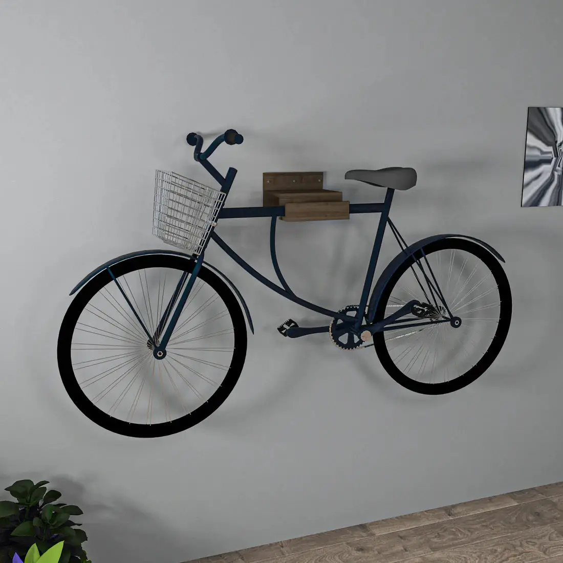 Luis Wall Mounted Bike Rack - Walnut