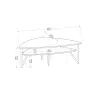 Galen Corner TV Stand Entertainment Center - Atlantic Pine
