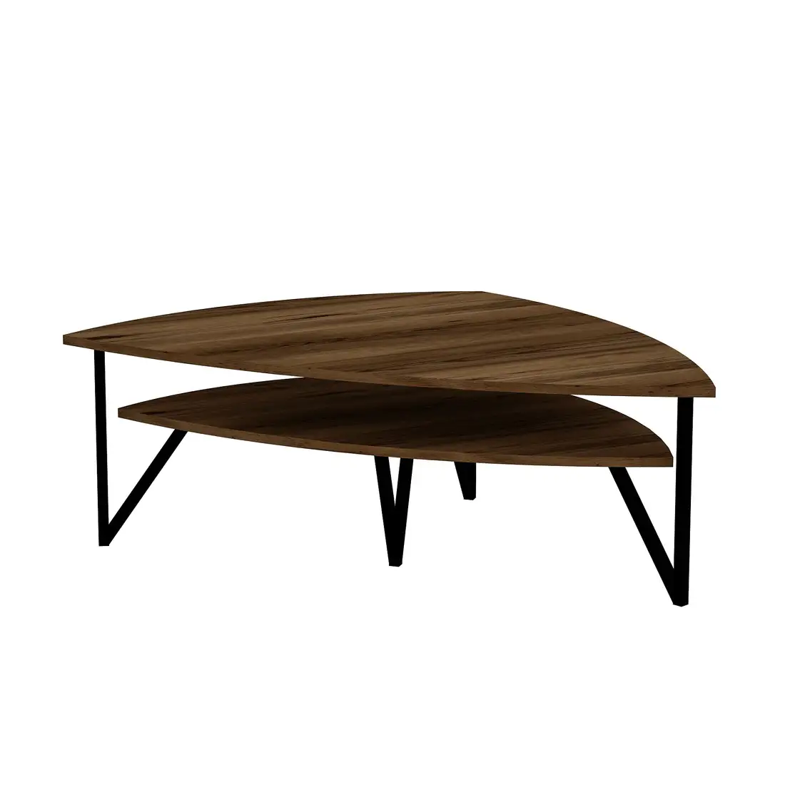 Galen Corner TV Stand Entertainment Center - Light Walnut