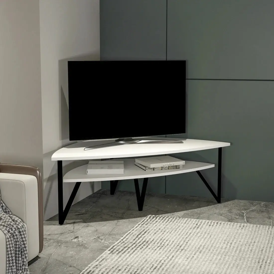 Galen Corner TV Stand Entertainment Center