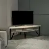 Galen Corner TV Stand Entertainment Center - Beige