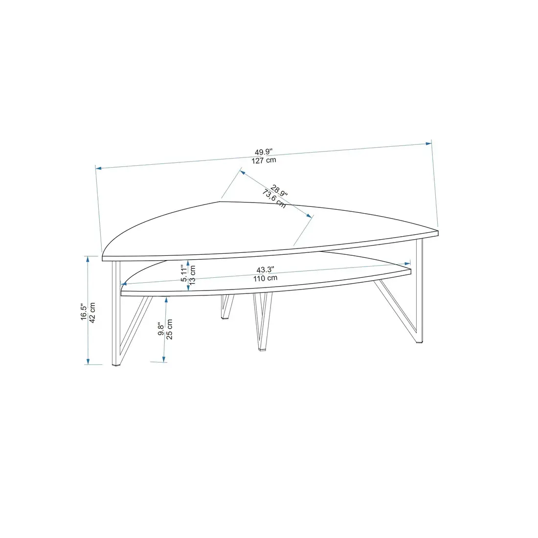 Galen Corner TV Stand Entertainment Center - Light Walnut