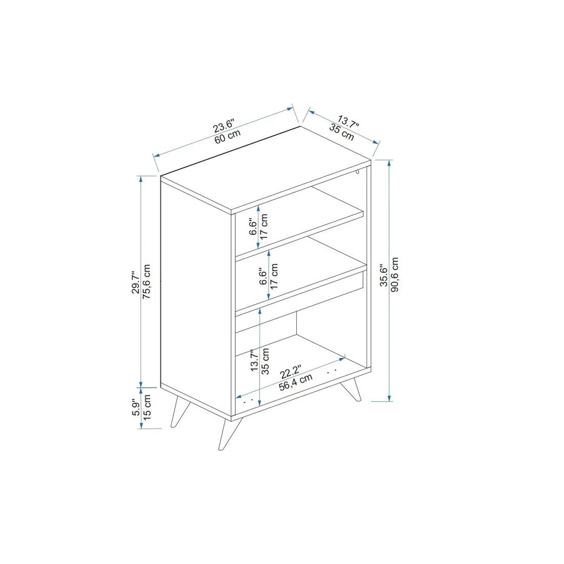 Pavlos Shoe Storage Shelf with Cabinet - Atlantic Pine / White