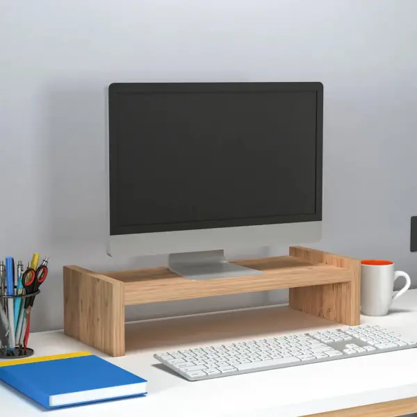 Agatha Monitor Riser PC Stand - Atlantic Pine