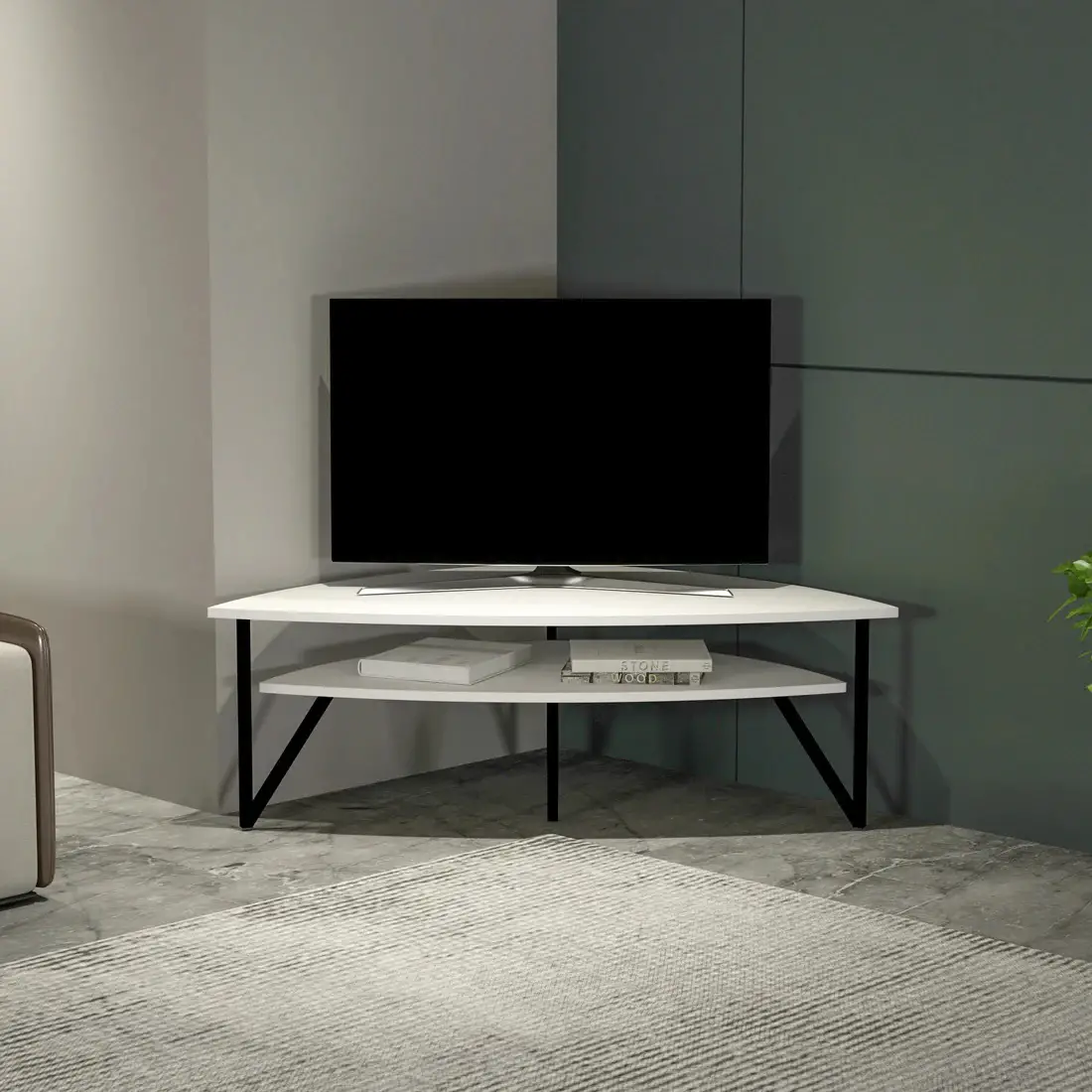 Galen Corner TV Stand Entertainment Center