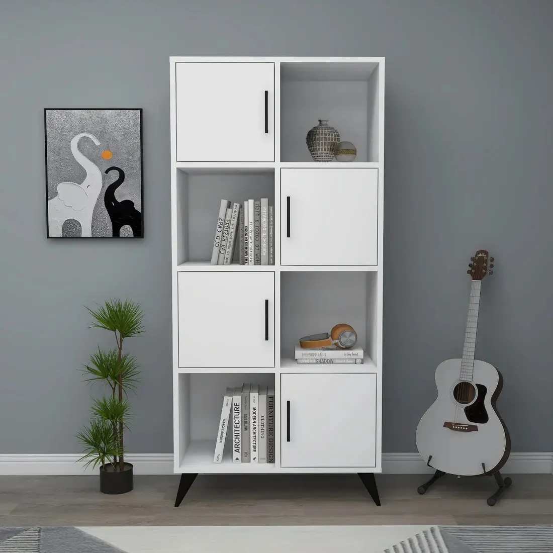 Nyx Bookcase with Cabinets and Shelves