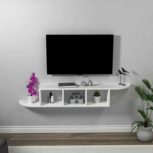 Livius Floating TV Stand with Shelves for TVs up to 65
