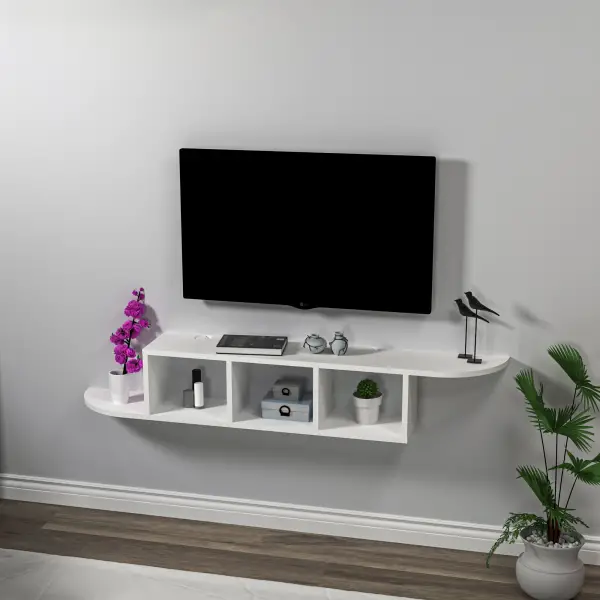 Livius Floating TV Stand with Shelves for TVs up to 65