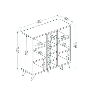 Livius Floating TV Stand with Shelves for TVs up to 65