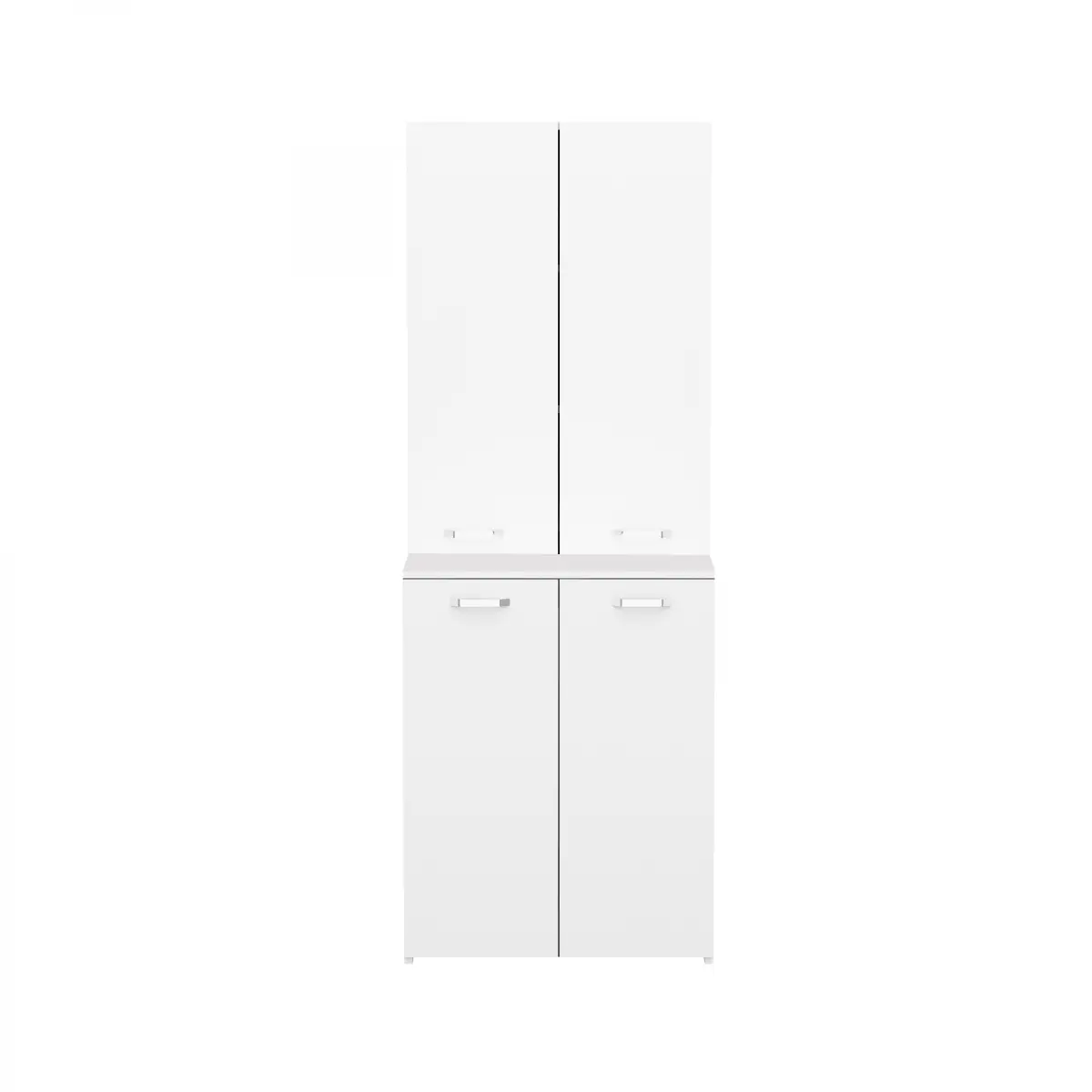 Vera Top-Bottom Washing Machine Cabinet with Side High Cabinet - White