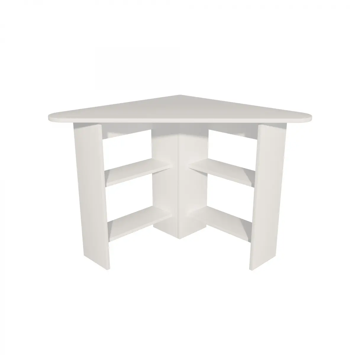 Gredos Computer Desk with Shelves - White