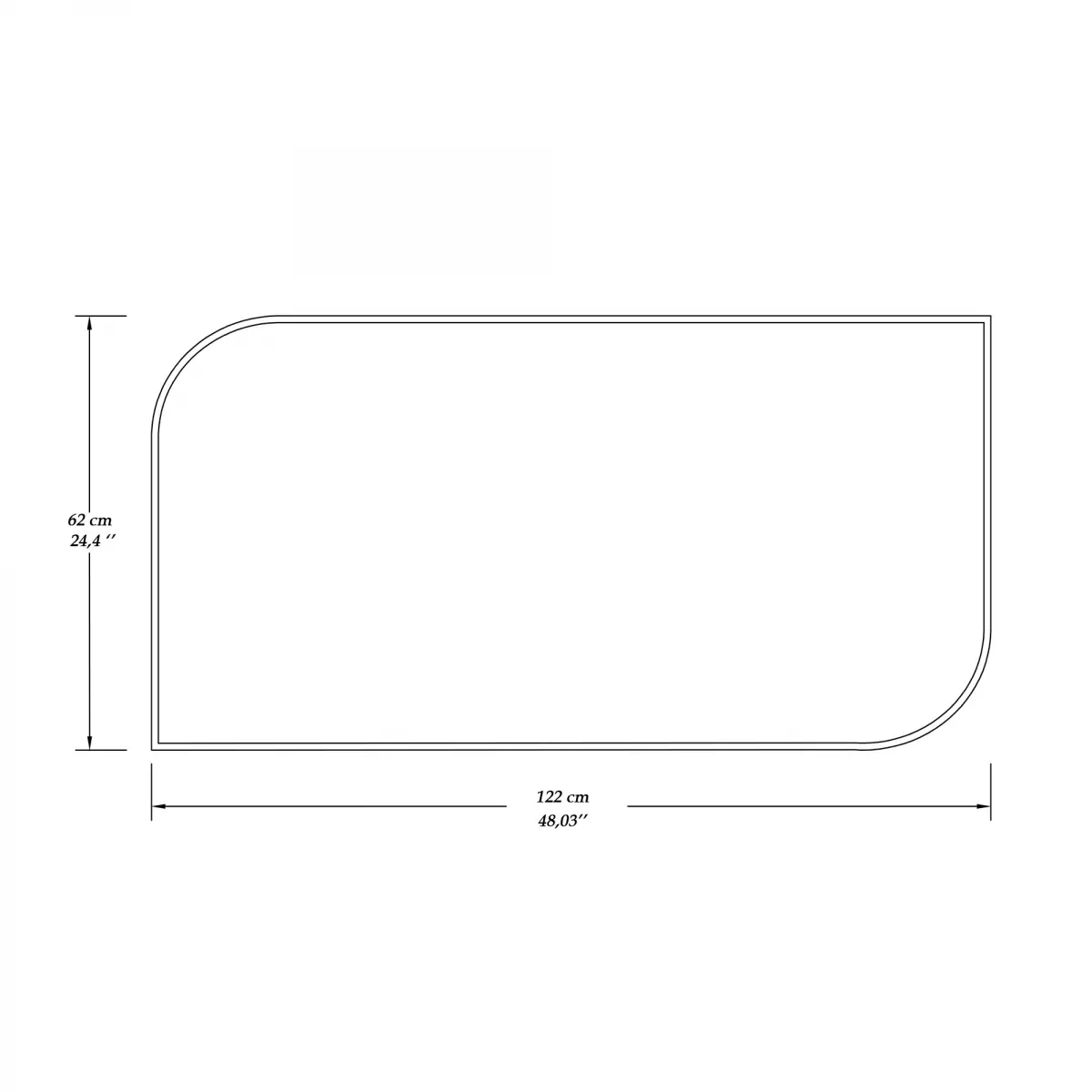 Akron Floating Mirror - White