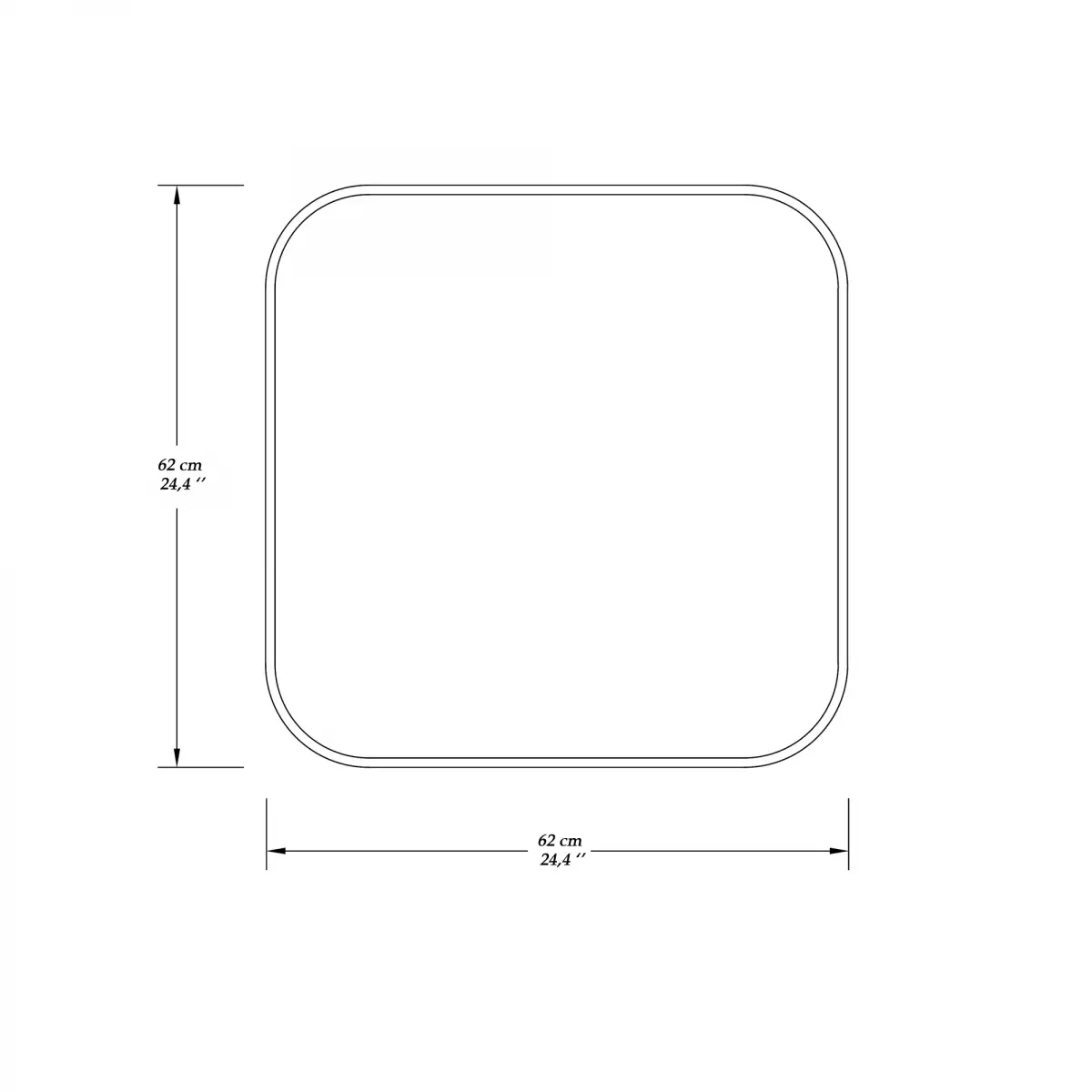 Atlantis Floating Mirror - White
