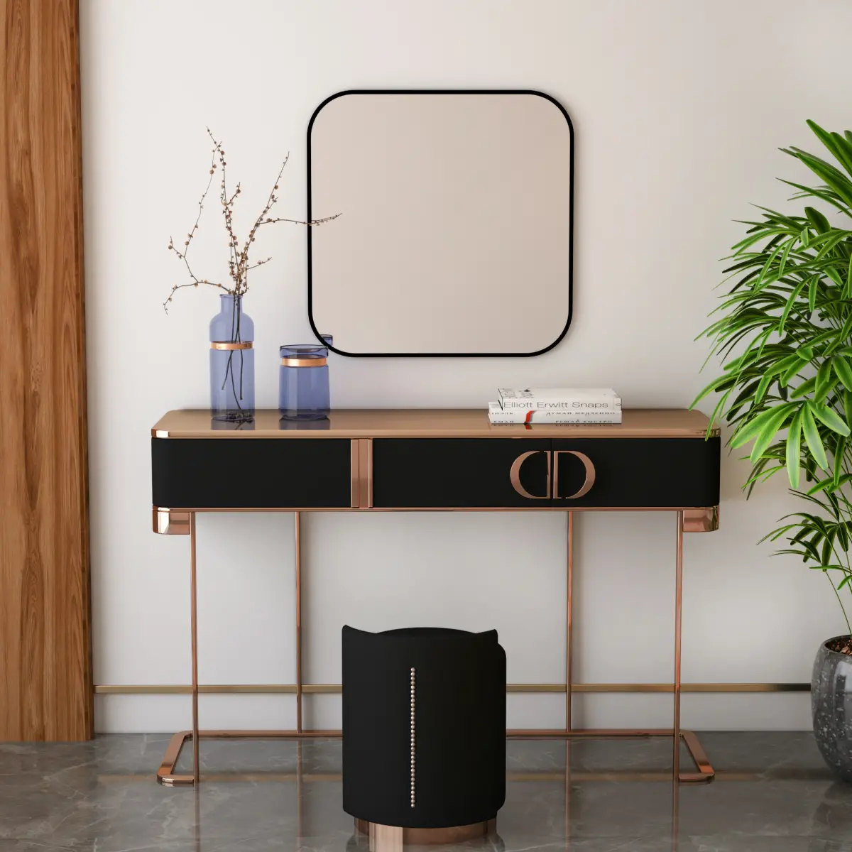 Atlantis Floating Mirror - Black