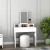 Luna Makeup Vanity Table - White