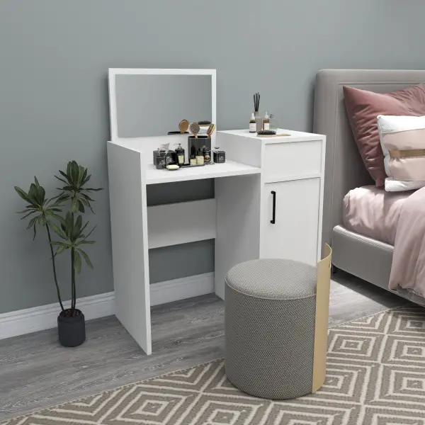 Sedef Makeup Vanity Table - White