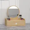 Aura Makeup Vanity Table - Sapphire Oak