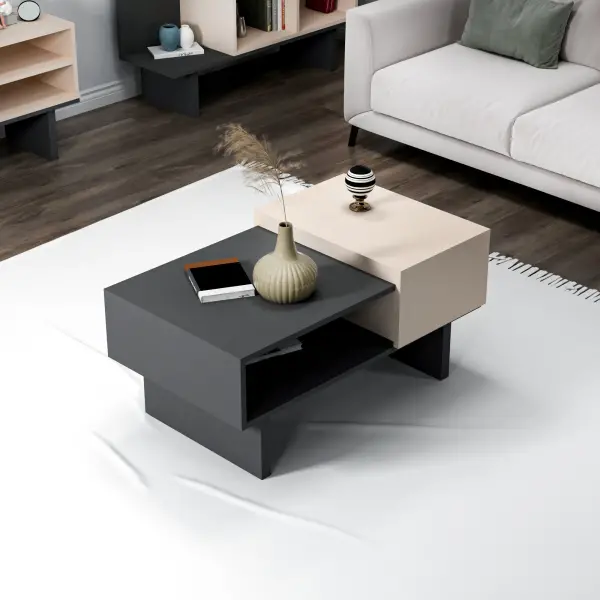 Frank Coffee Table - Beige & Anthracite