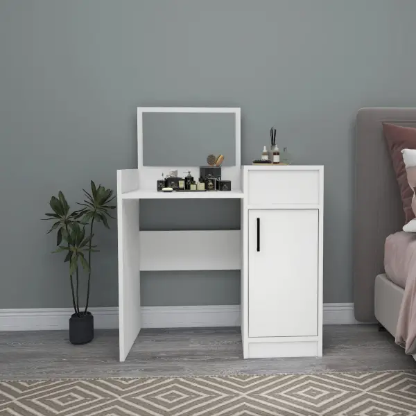 Sedef Makeup Vanity Table - White