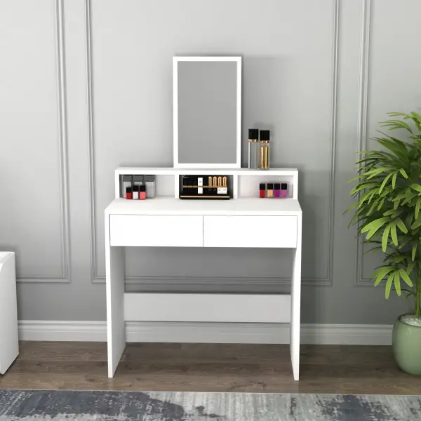 Luna Makeup Vanity Table - White