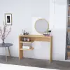 Dali Makeup Table - Sapphire Oak & White