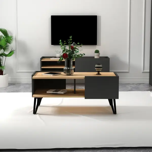 Viper Coffee Table - Sapphire Oak & Anthracite