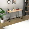Lissa Iron Leg Desk - Sapphire Oak & Black
