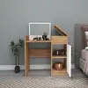 Sedef Makeup Vanity Table - Atlantic Pine & White