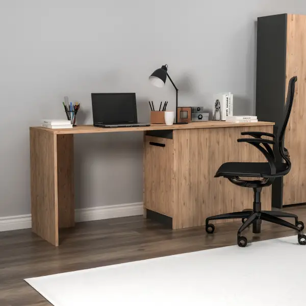 Akser Desk - Atlantic Pine & Anthracite
